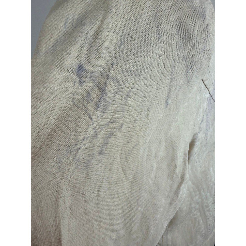 RARE VTG Prada Cream Linen Devore Burnout Blazer Made in Italy * FLAWS * - Picture 9 of 16